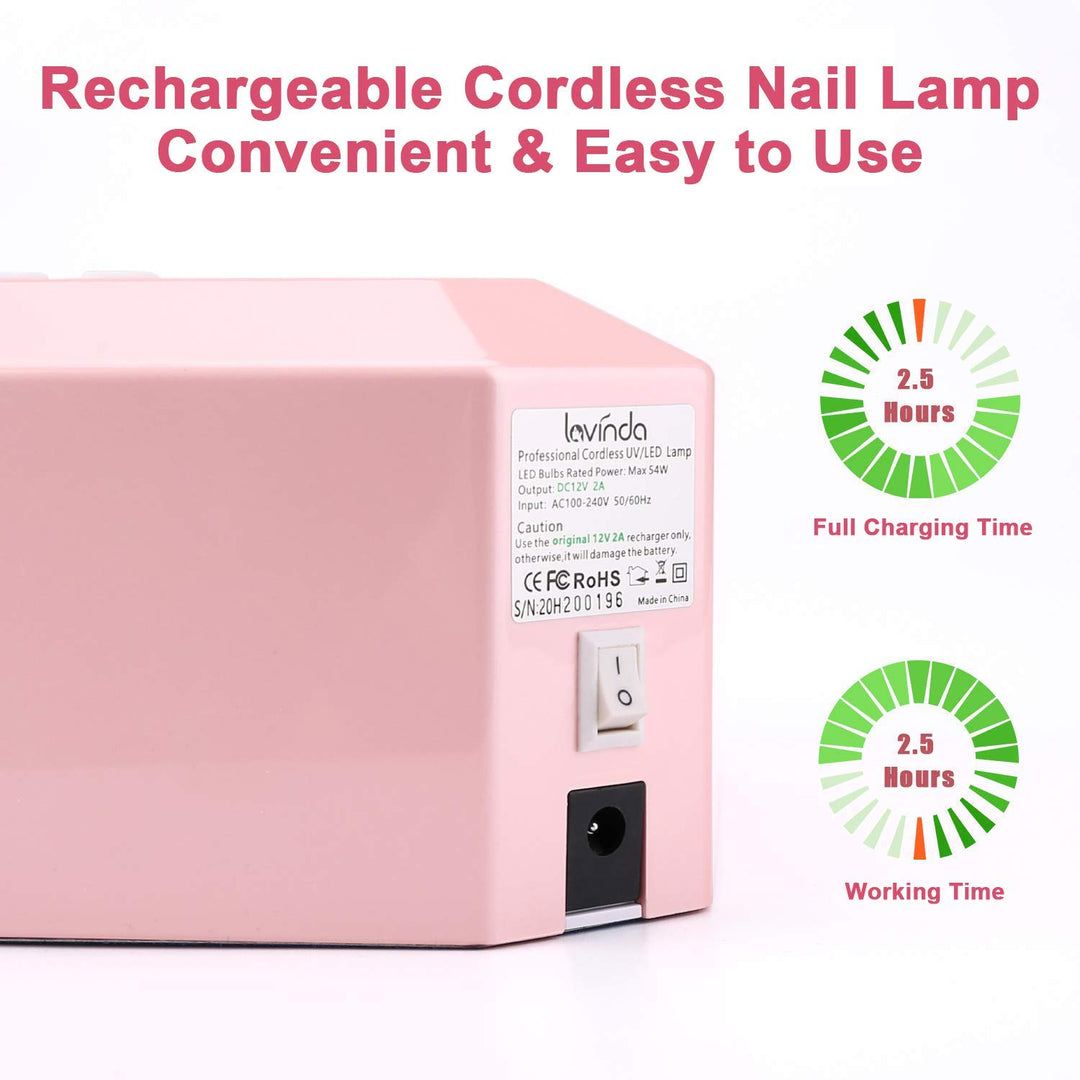 Rosie-Cordless 56W Gel UV/LED Nail Lamp