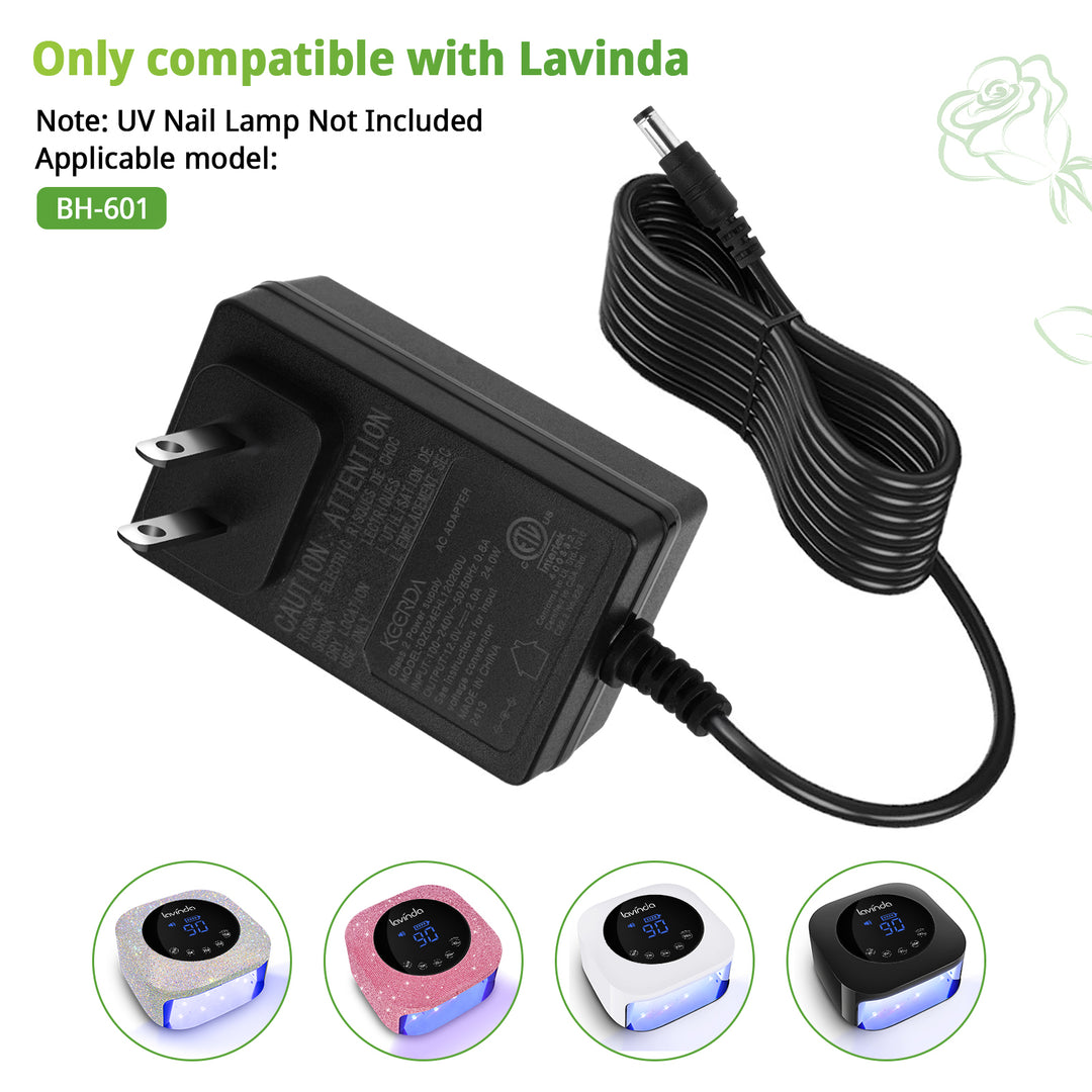 The 12V Adapter Charger – For Rechargeable 601 Lamp (10s–90s Timer)