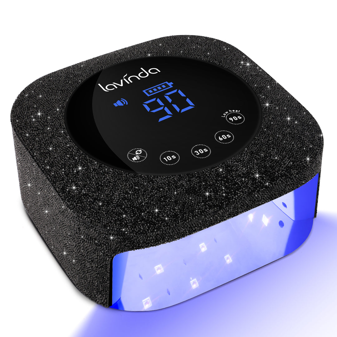 Crown 54W Rechargeable UV/LED Nail Lamp-Black Diamond