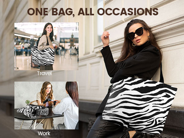 Zebra Nail Tech Tote - Professional Organizer for Nail Drill & Lamp