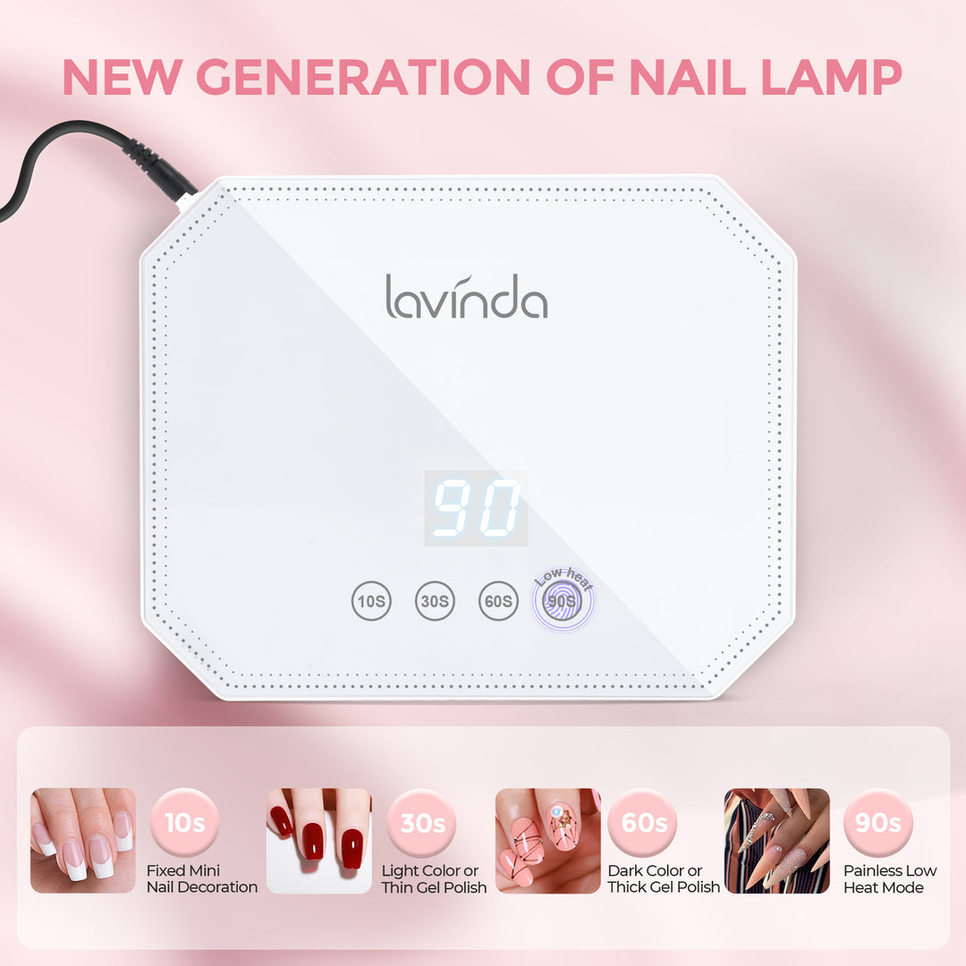 White 54W UV LED Nail Lamp with Large Touch Display