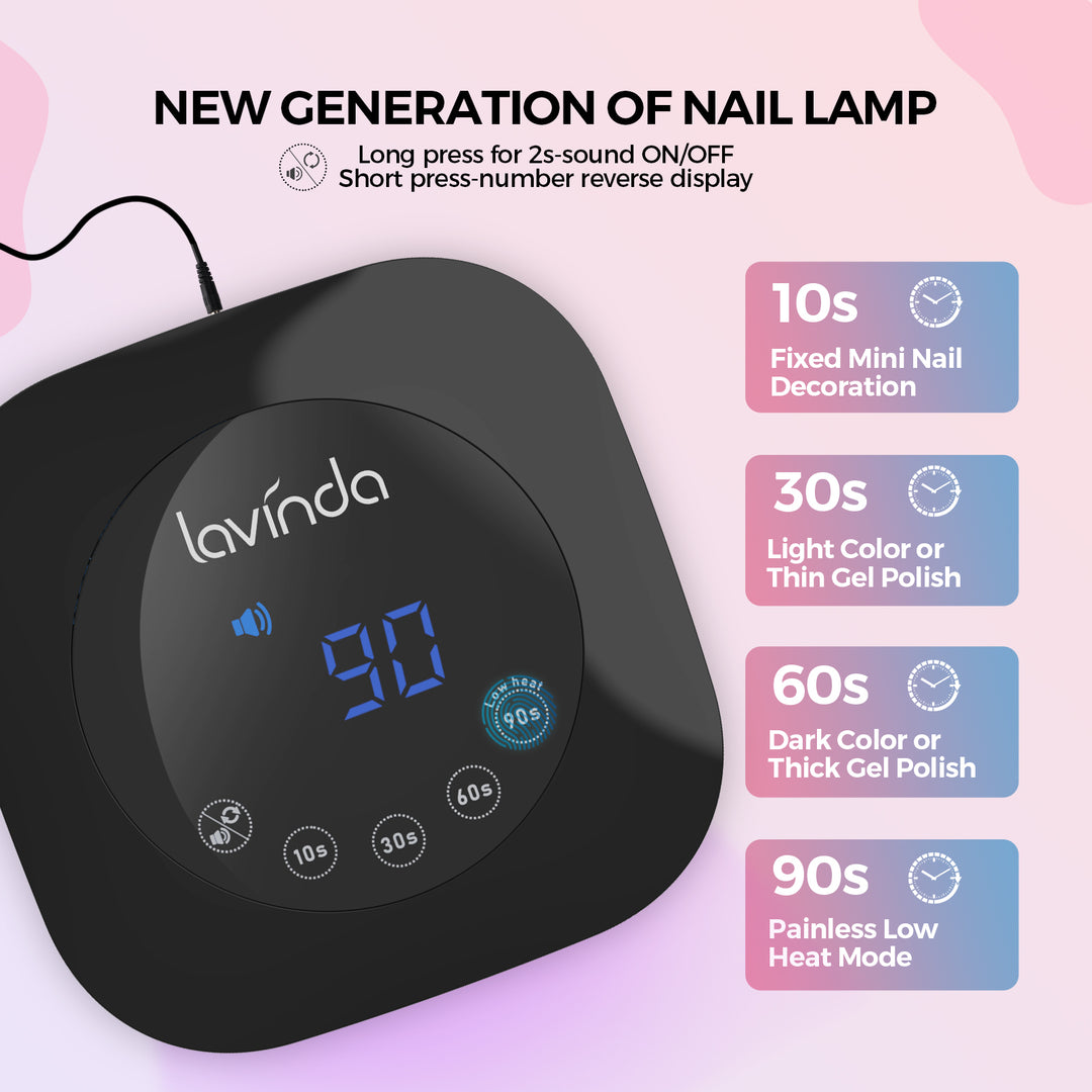 Black 54W Plug in UV LED Nail Lamp for Gel Polish