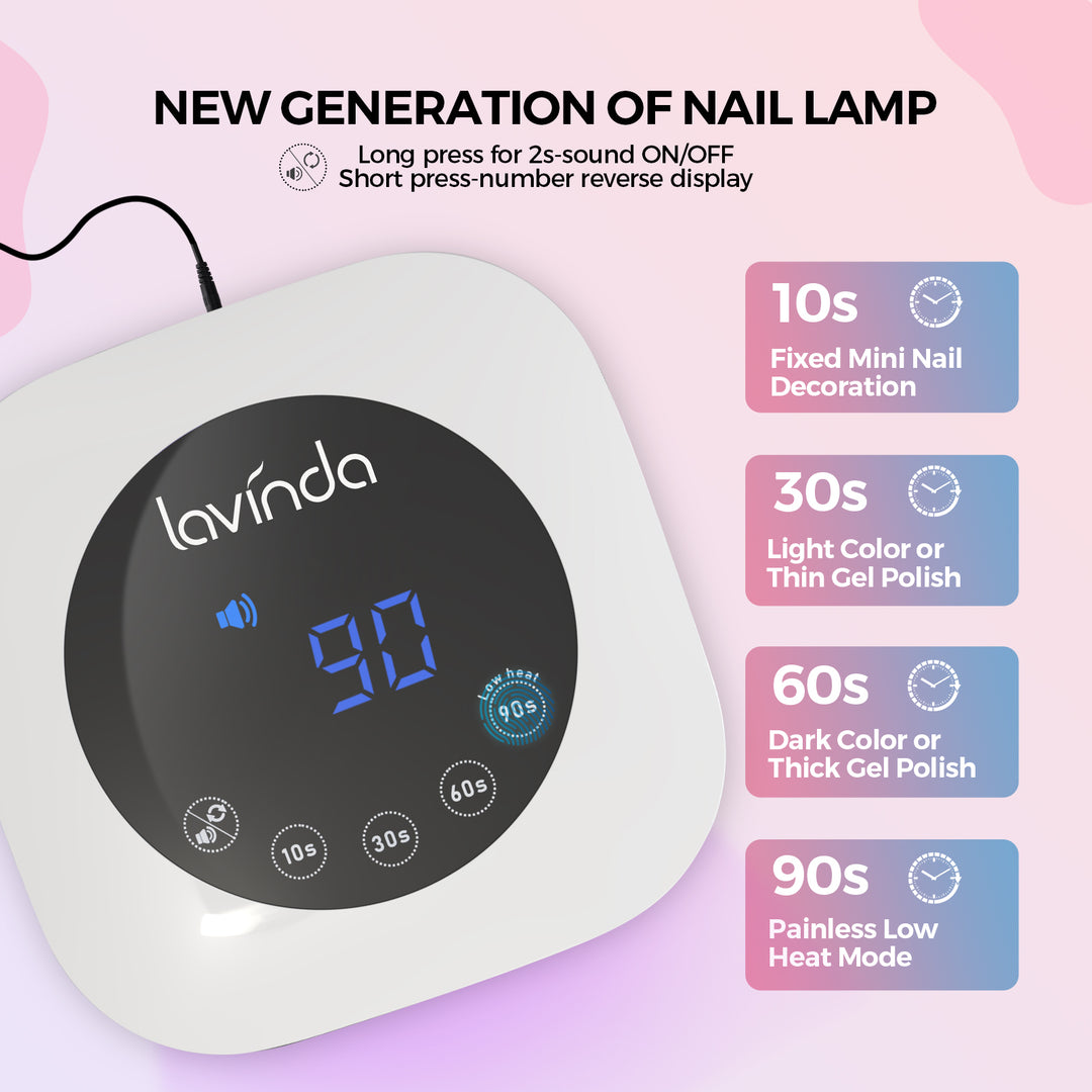 White 54W Plug in UV LED Nail Lamp for Acrylic Gel Polish Nail