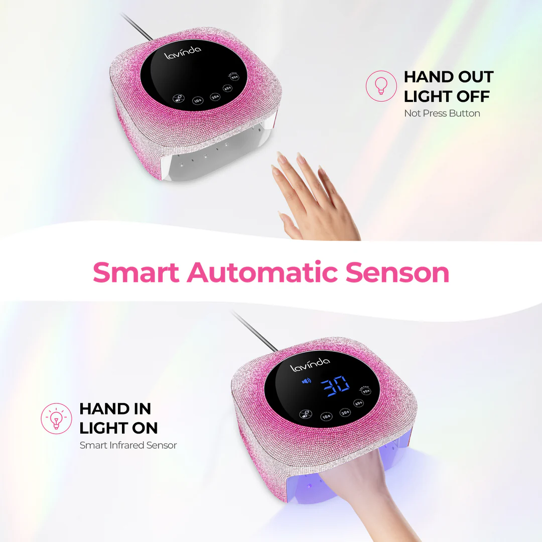 Crown Nail Lamp - Gradient Pink - 54W Plug-in UV/LED