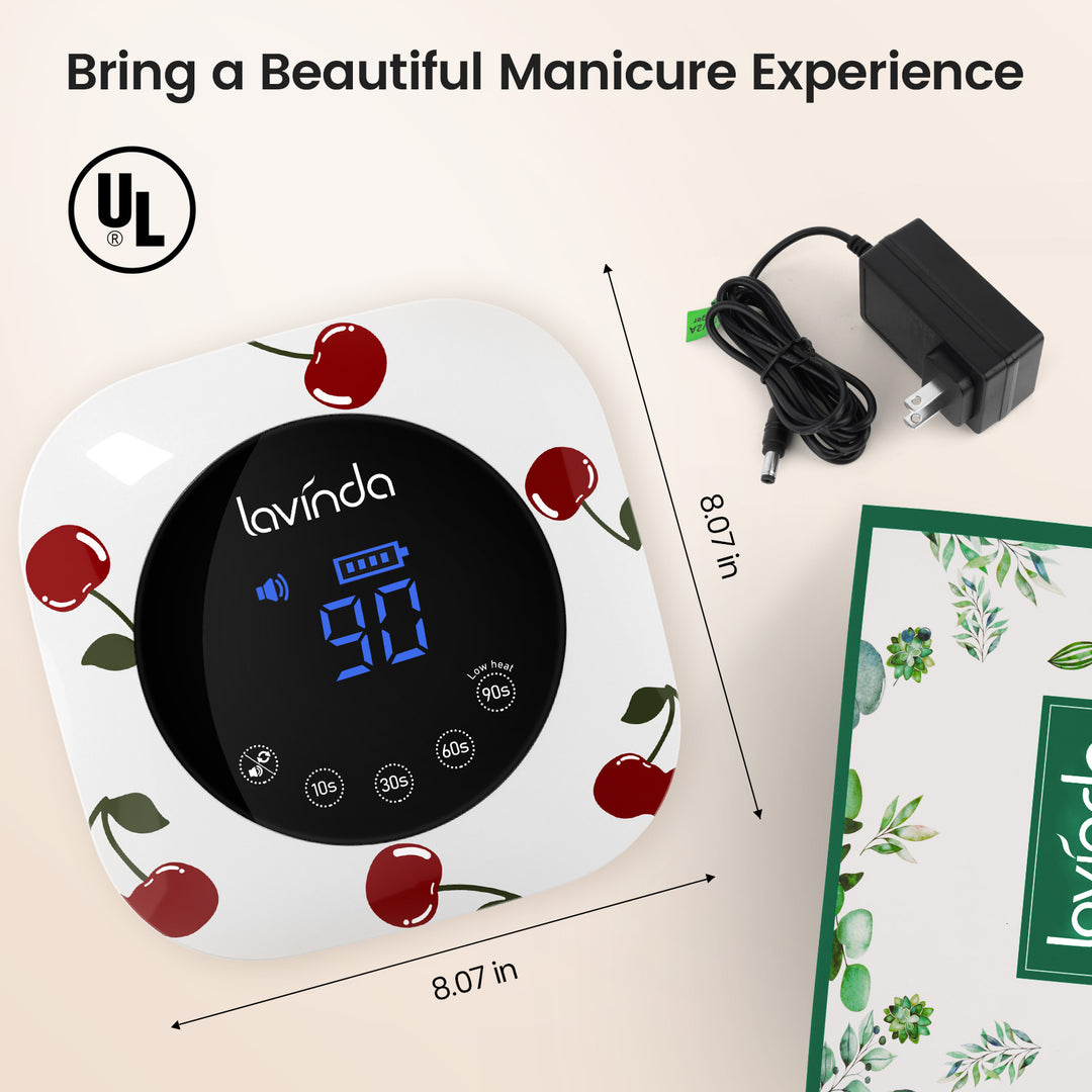 Crown 54W Rechargeable UV/LED Nail Lamp – Cherry Print