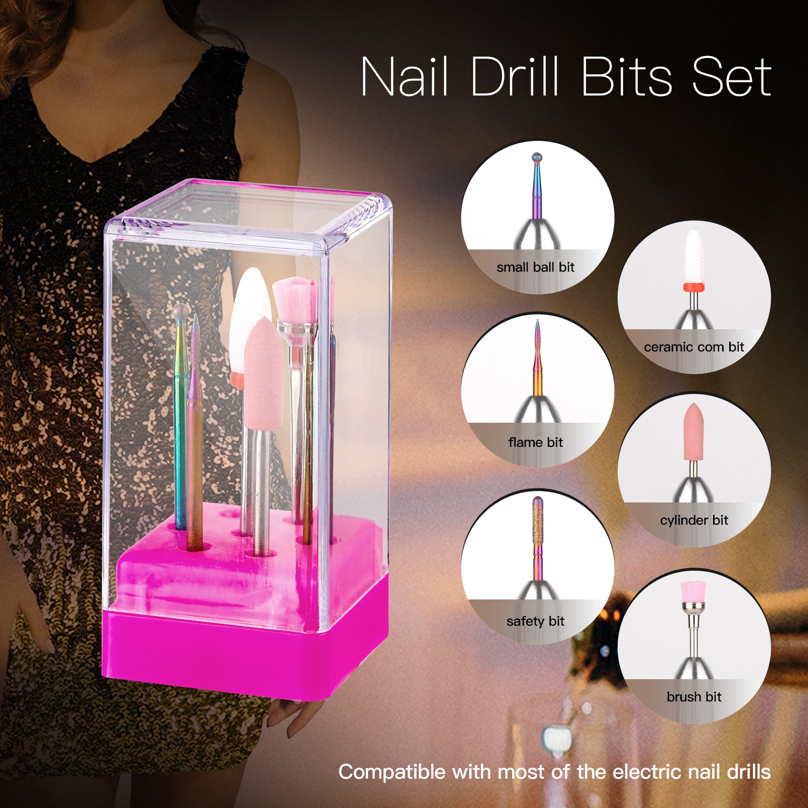 Wand Bling Nail Drill - Crystal Diamond - 35,000 RPM Rechargeable