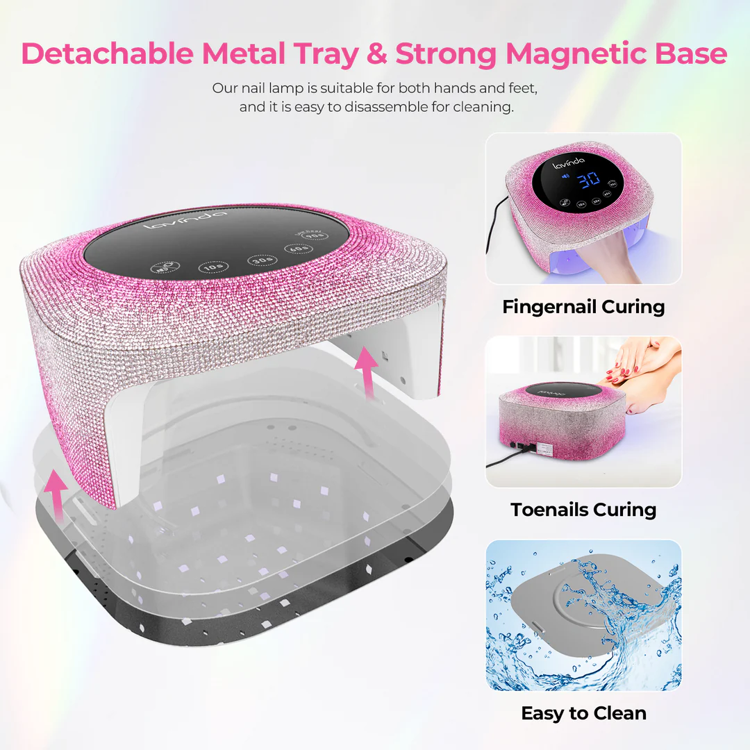 Crown Nail Lamp - Gradient Pink - 54W Plug-in UV/LED