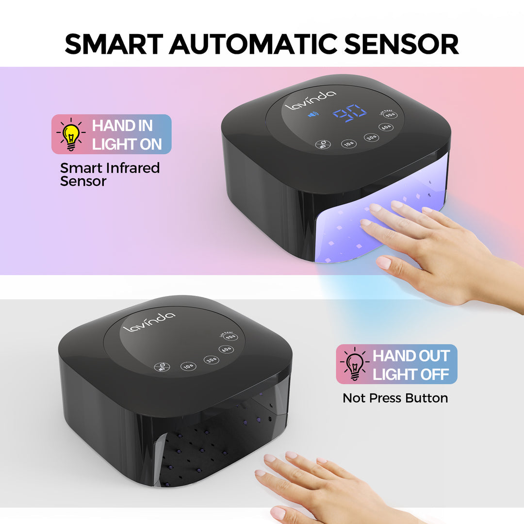 Crown Nail Lamp - Black - 54W Plug-in UV/LED