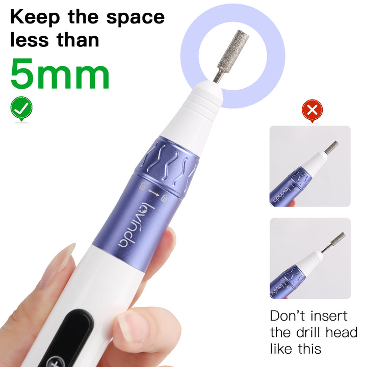 Mini-Cordless Portable Nail Drill Manicure Pedicure