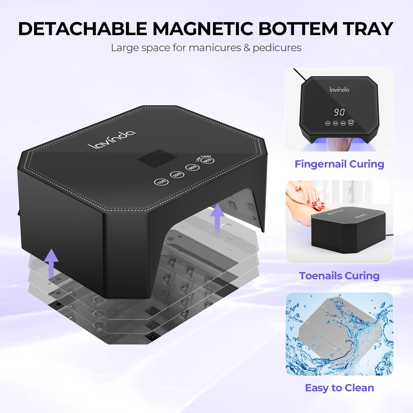 Lumina Nail Lamp - Black - Plug-in UV/LED