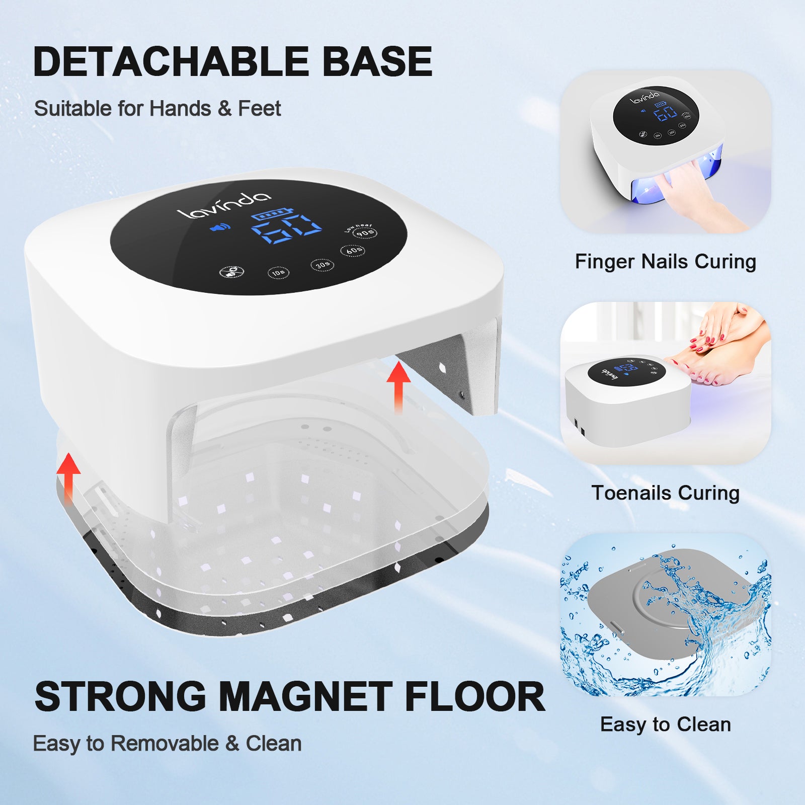 Crown Nail Lamp - White - 54W Rechargeable UV/LED