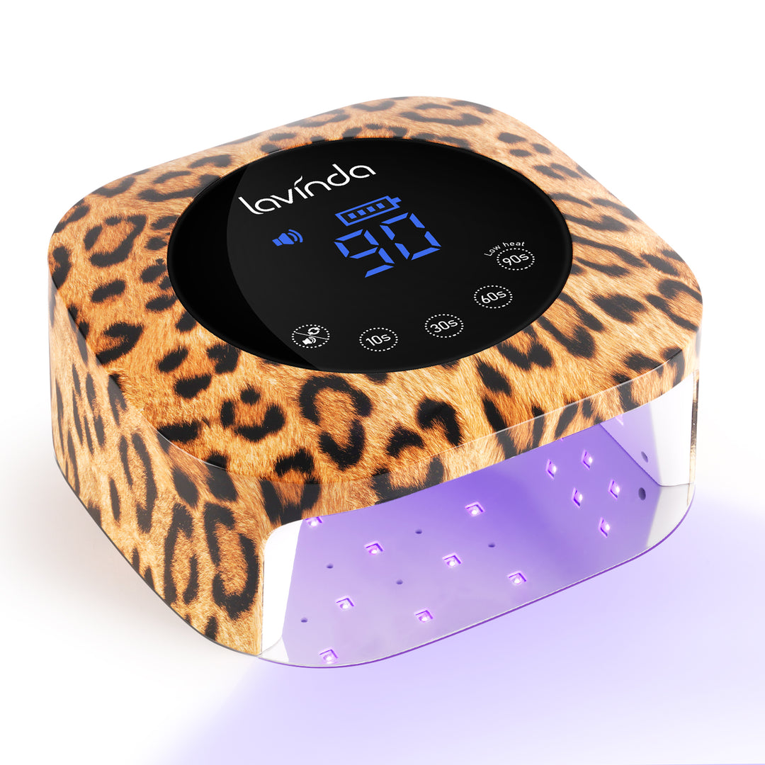 Leopard Design Set-UV Rechargeable Nail Lamp with Cordless Nail Drill Machine