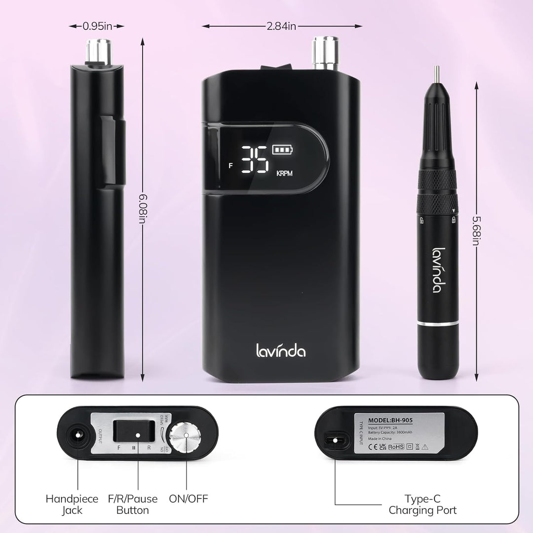 LA 905 Nail Drill - Black