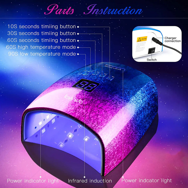 S1-48W Rechargeable UV/LED Nail Lamp