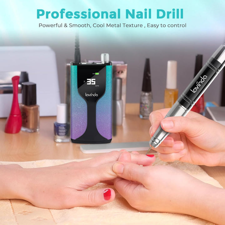 Goblet-Professional Nail Drill Machine-Bling Green Purple Gradient