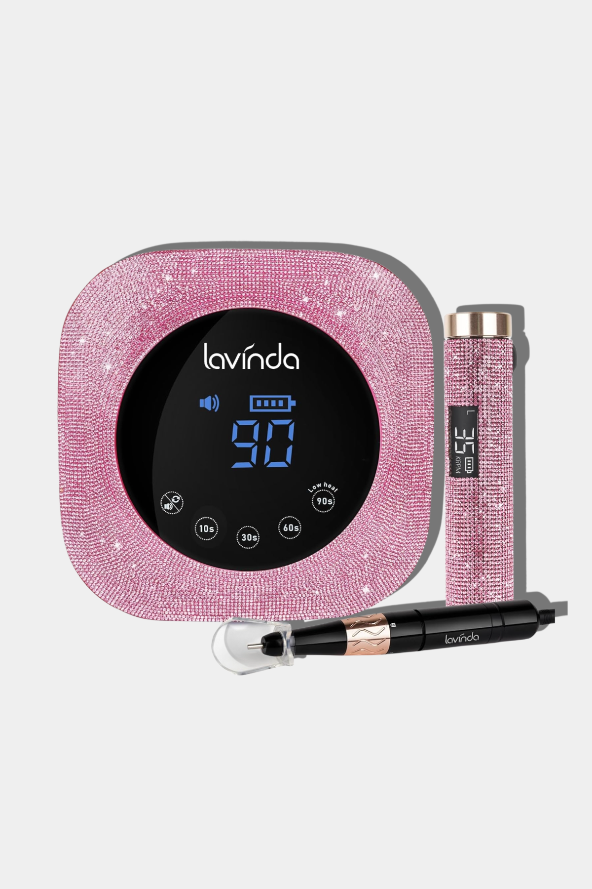 Crown Nail Lamp & Wand Lite Drill Bundle - Pink Diamond