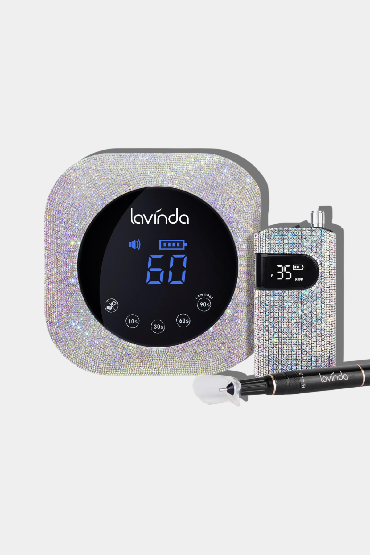 Crown Nail Lamp & Wand Nail Drill Bundle – Crystal Diamond