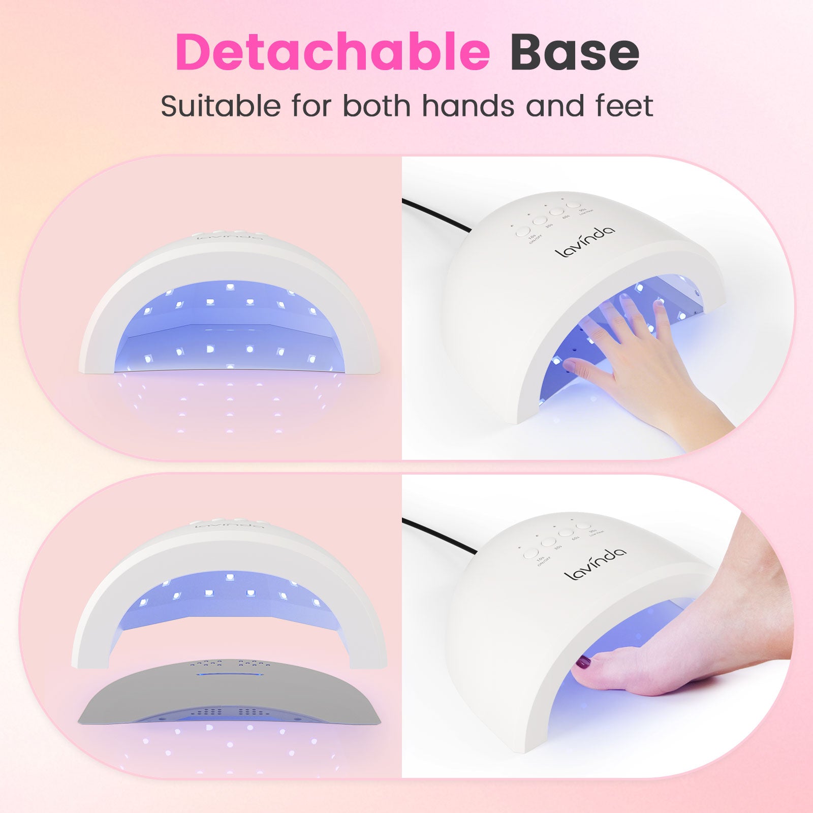 Glow Lite Nail Lamp - White - 48W Plug-in UV/LED