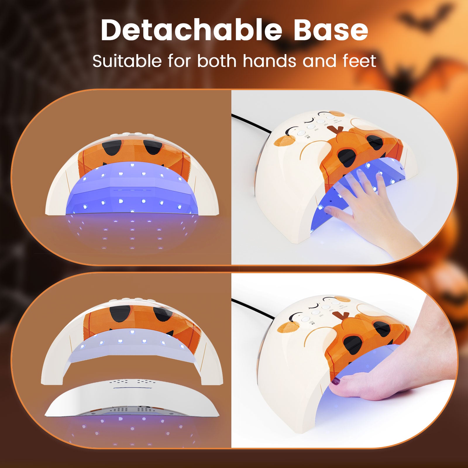 Glow Lite Nail Lamp - Halloween Orange - 48W Plug-in UV/LED