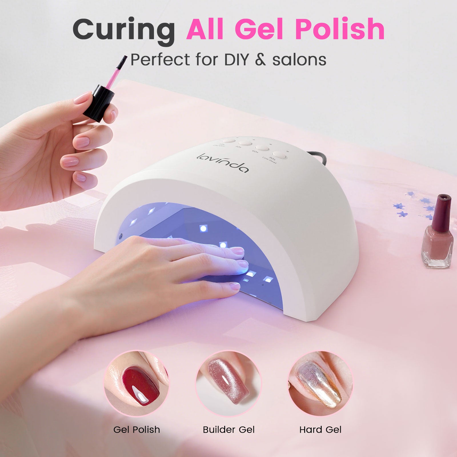 Glow Lite Nail Lamp - White - 48W Plug-in UV/LED