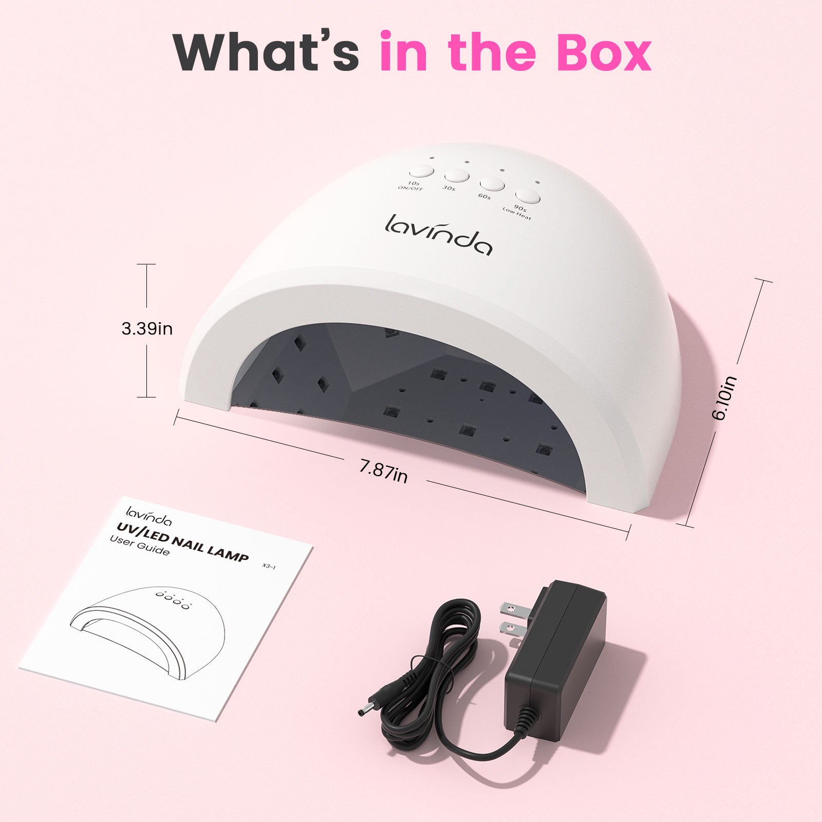 Glow Lite & Wand Ease Nail Drill Bundle – Matte White + Metallic Pink