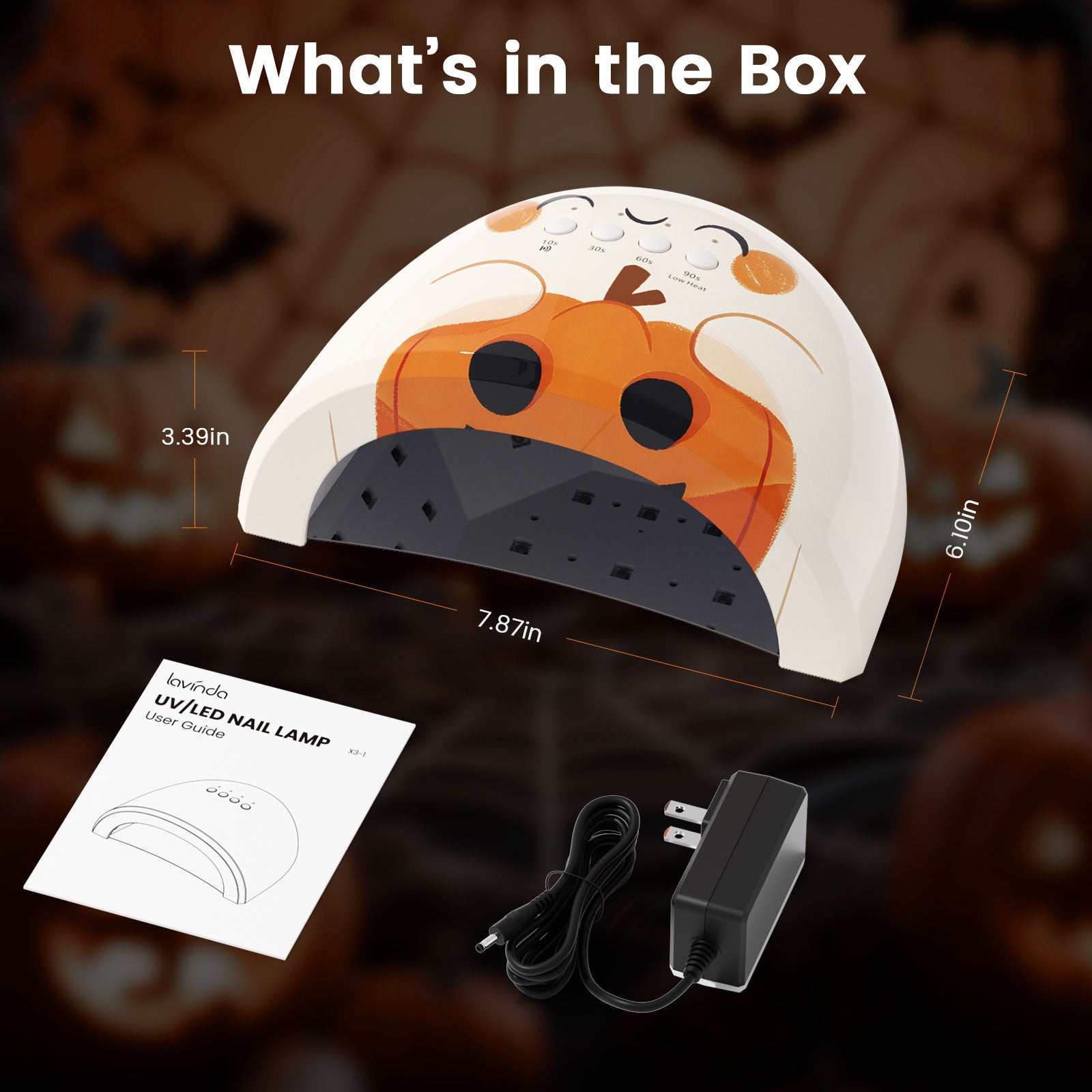 Glow Lite Nail Lamp - Halloween Orange - 48W Plug-in UV/LED