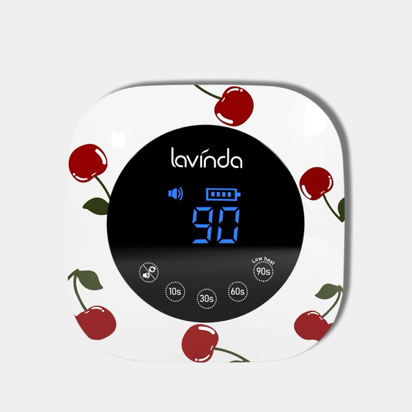 Lavinda Crown Nail Lamp - Cherry Print - 54W Rechargeable UV/LED