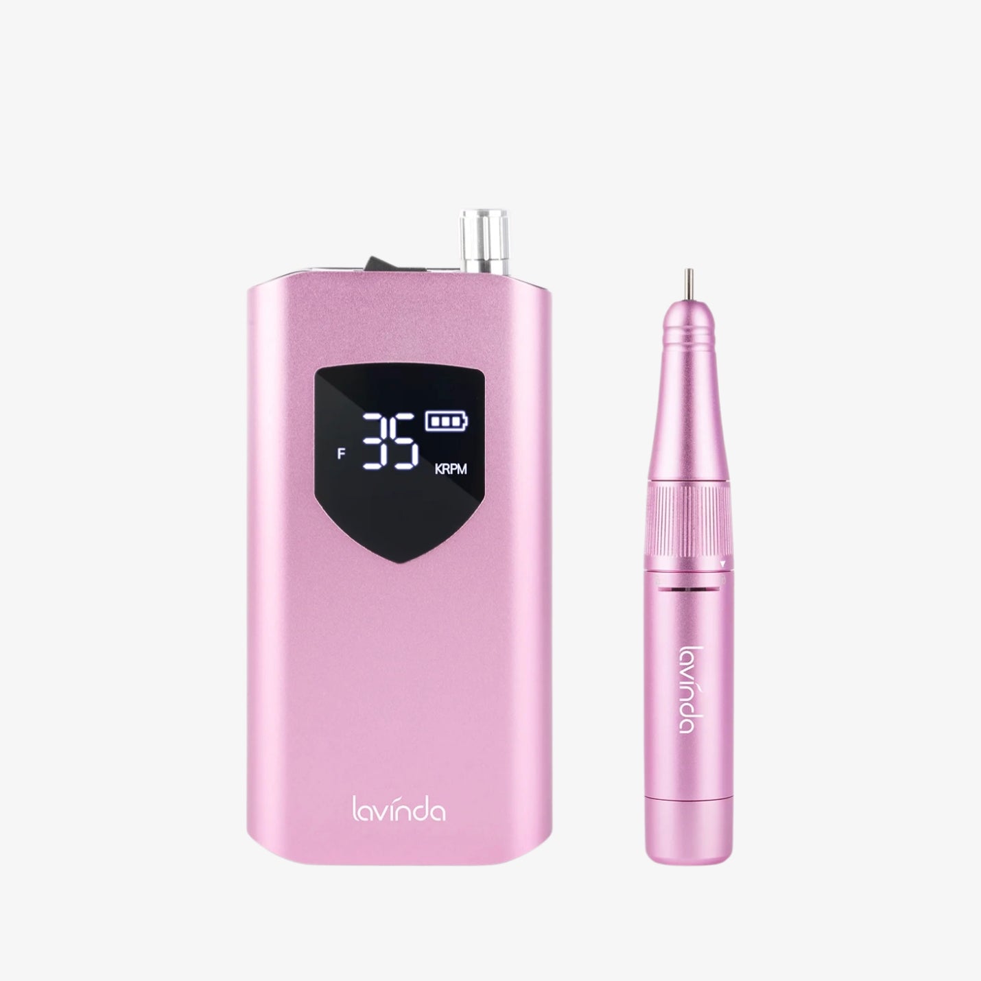 Glow™ Lite & Wand™ Ease Nail Drill Bundle – Matte White + Metallic Pink
