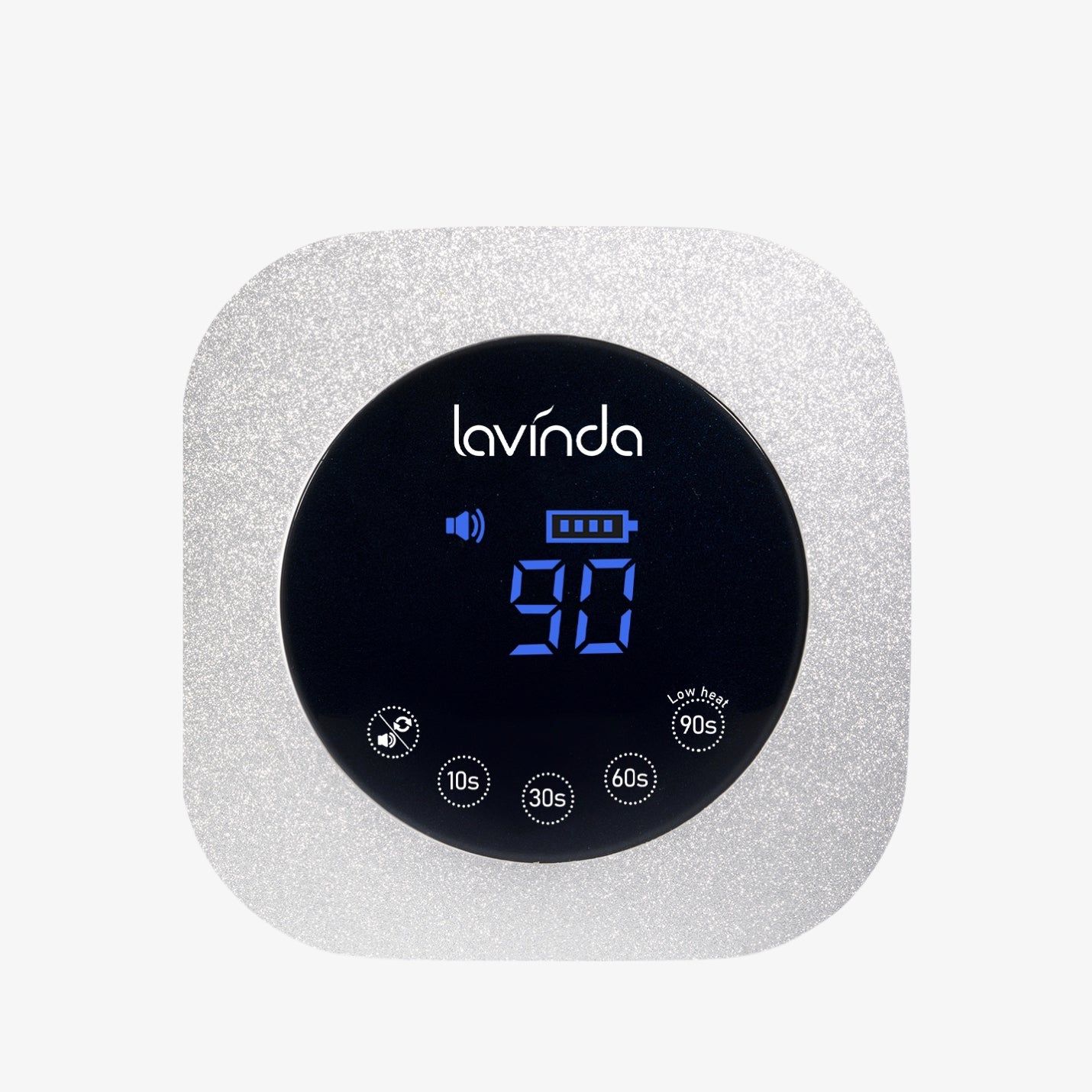 Lavinda Crown Bling Nail Lamp - Frosted Silver Glitter - 54W