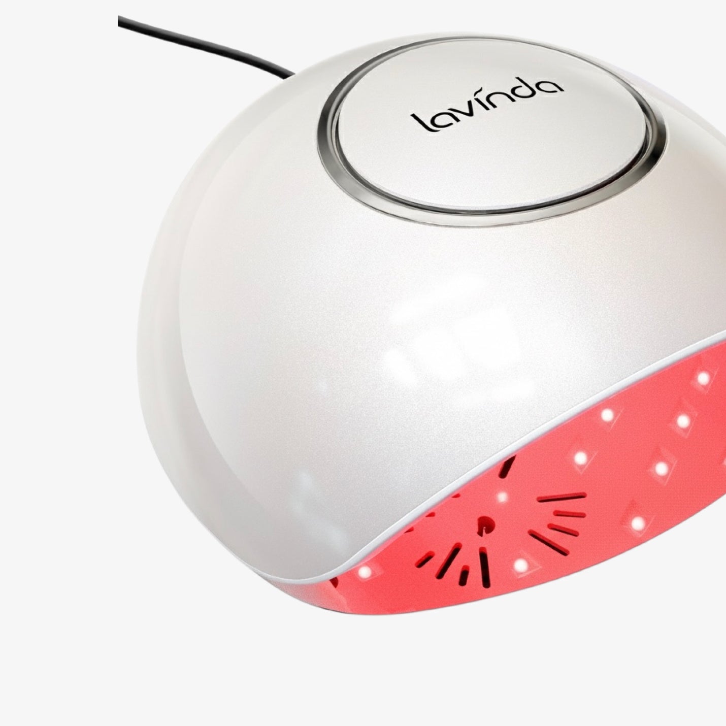 Glow™ IR Nail Lamp with Red Light Skin Care - Pearl White - 54W Plug-in UV/LED