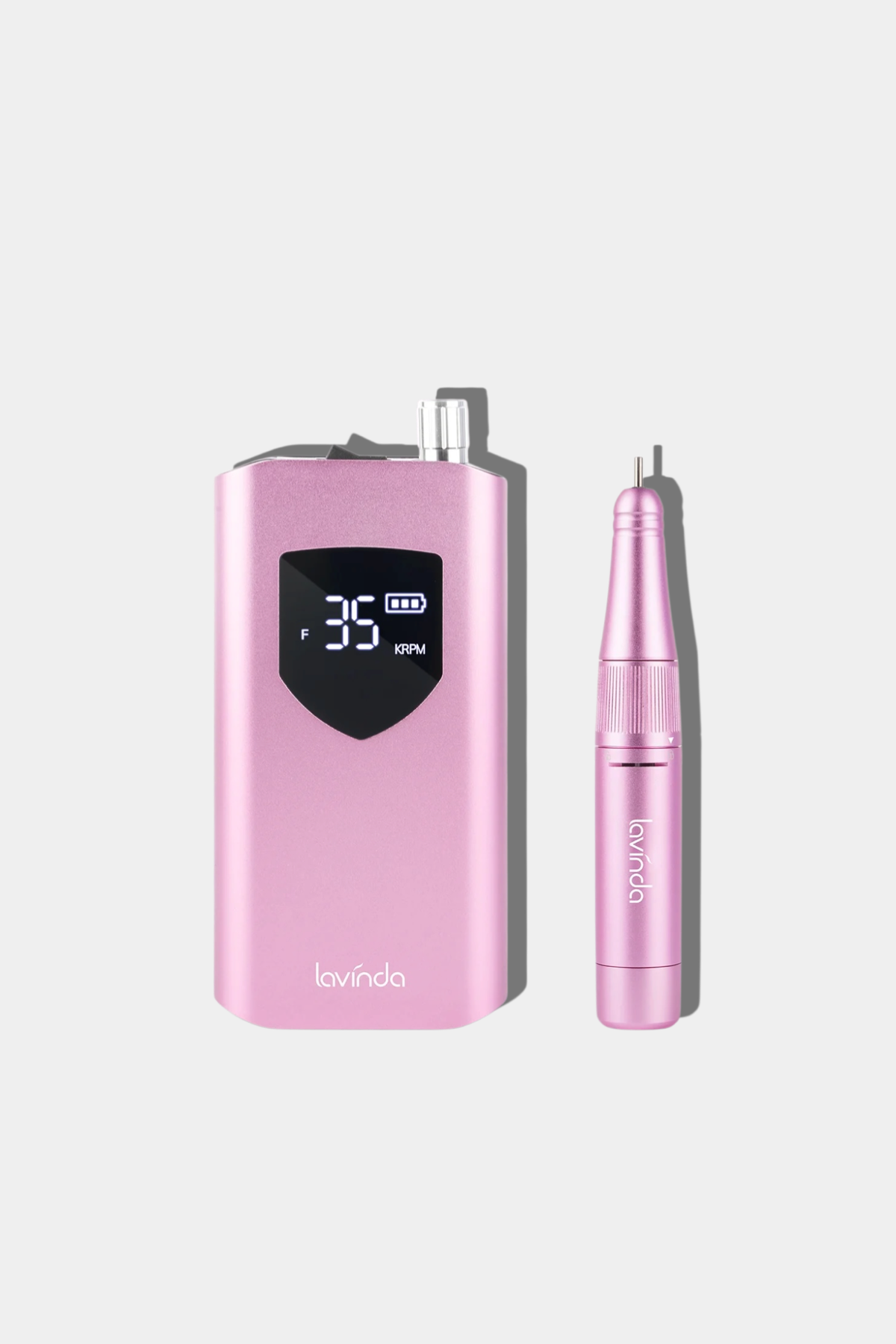 Glow Lite & Wand Ease Nail Drill Bundle – Matte White + Metallic Pink