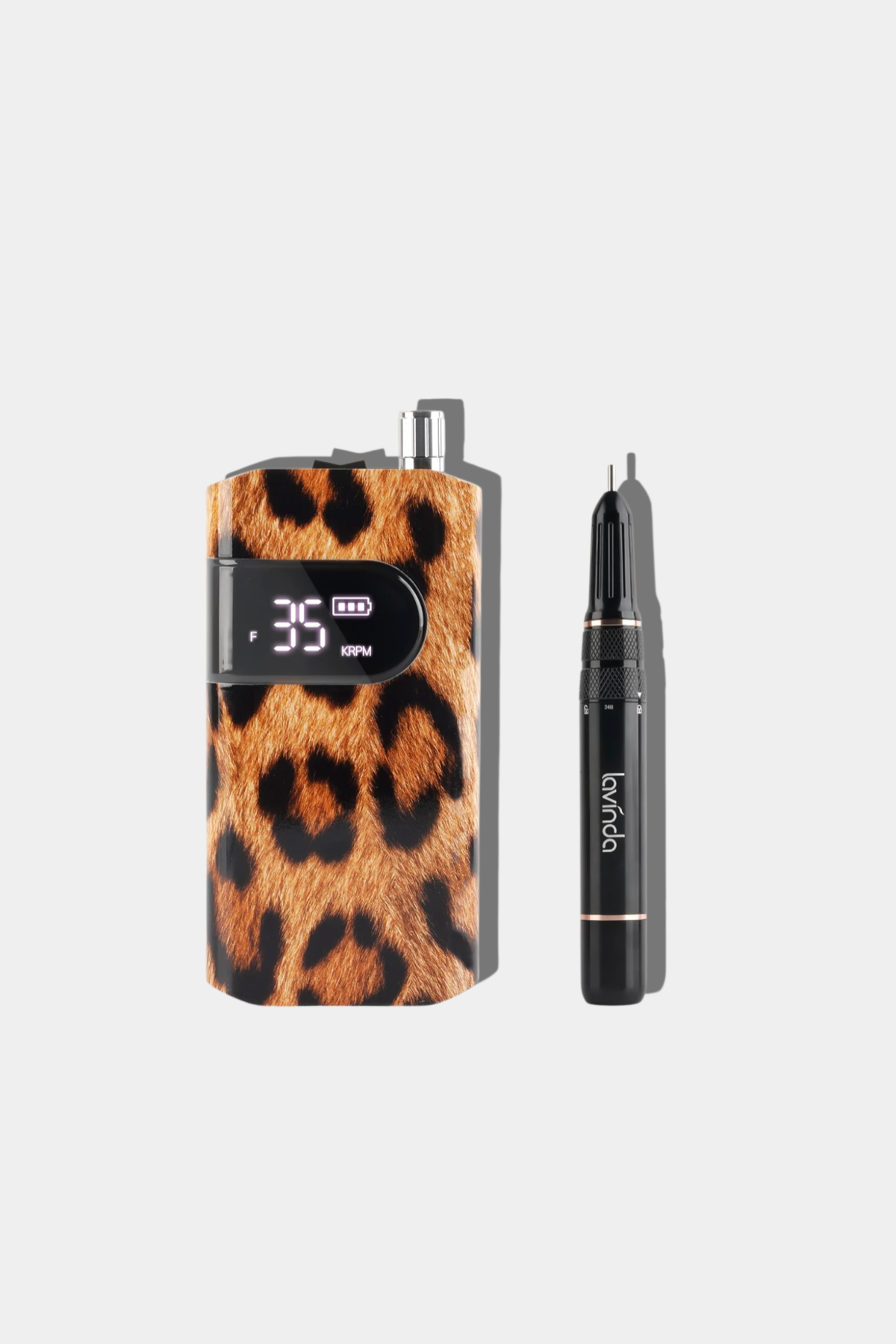 Crown Nail Lamp & Wand Nail Drill Bundle - Leopard Print