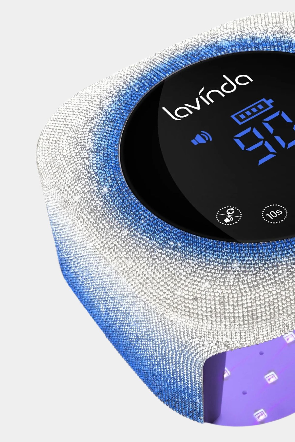 Crown Bling Nail Lamp - Gradient Blue - 54W Rechargeable UV/LED