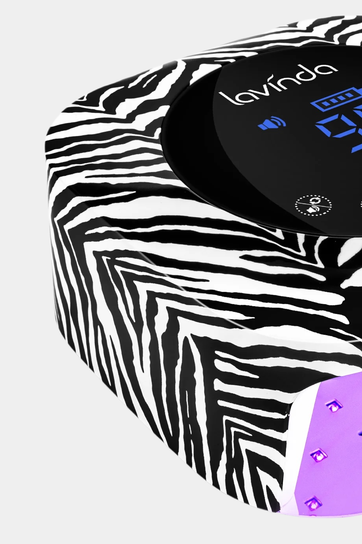Crown Nail Lamp - Zebra Print - 54W Rechargeable UV/LED