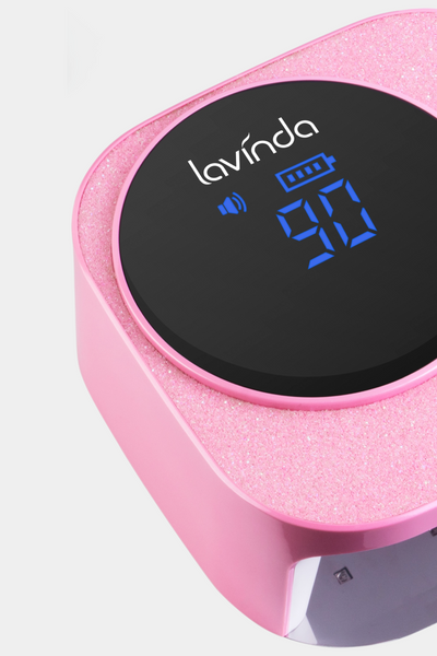 Lavinda Crown V2 Bling Nail Lamp - Pink - 54W Rechargeable UV/LED