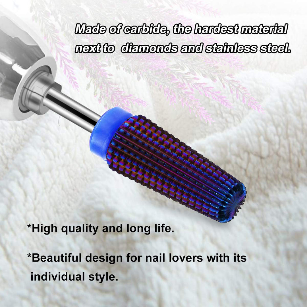 ★ 5 in 1 Multi-function Tapered Shape Straight Cut Nail Drill Bit
