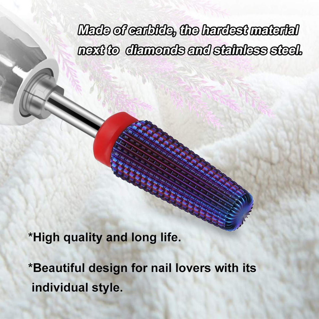★ 5 in 1 Multi-function Tapered Shape Straight Cut Nail Drill Bit